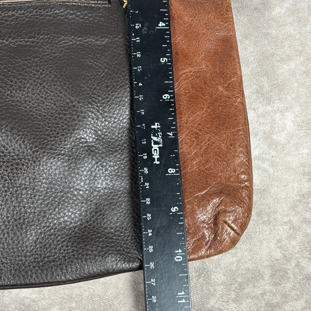 The Sak Crossbody Bag Womens Medium Brown Black Leather Mixed Media Boho Purse